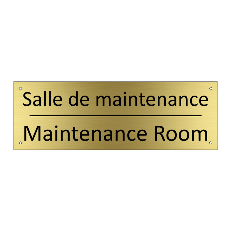 Salle de maintenance - Maintenance Room