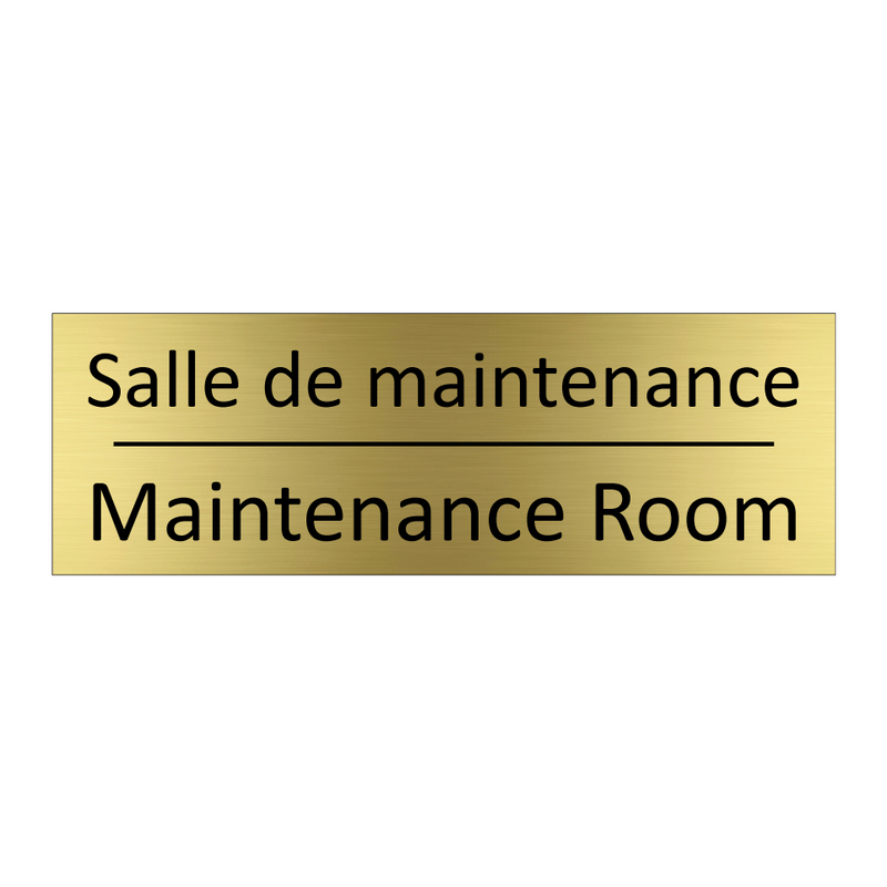 Salle de maintenance - Maintenance Room