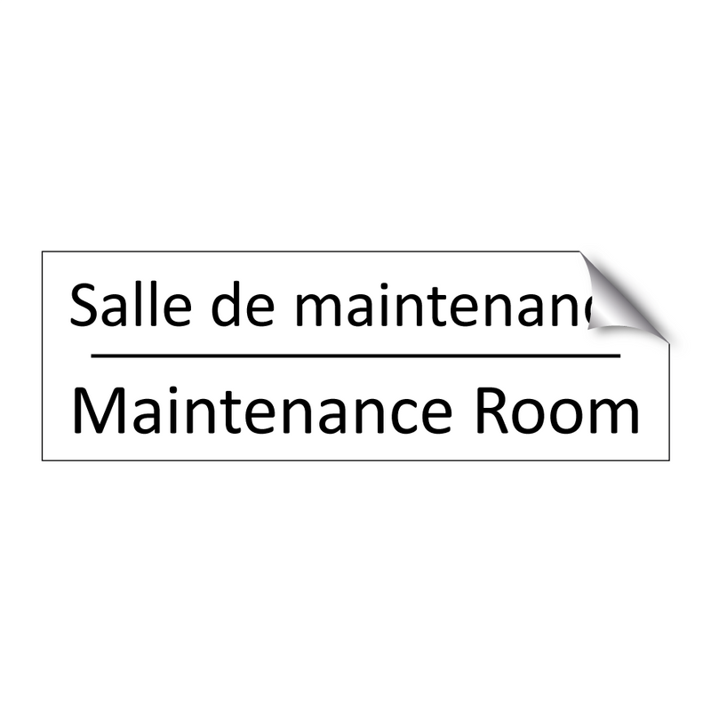 Salle de maintenance - Maintenance Room