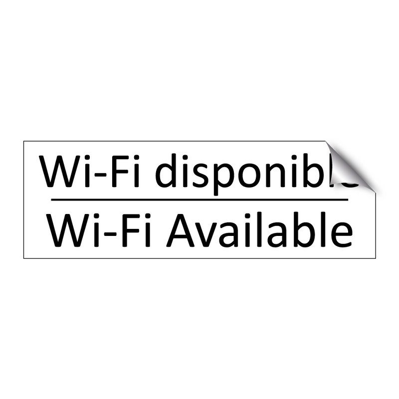 Wi-Fi disponible - Wi-Fi Available