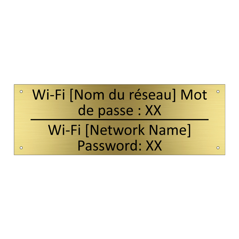 Wi-Fi [Nom du réseau] Mot de passe  /.../ - Wi-Fi [Network Name] Password:  /.../