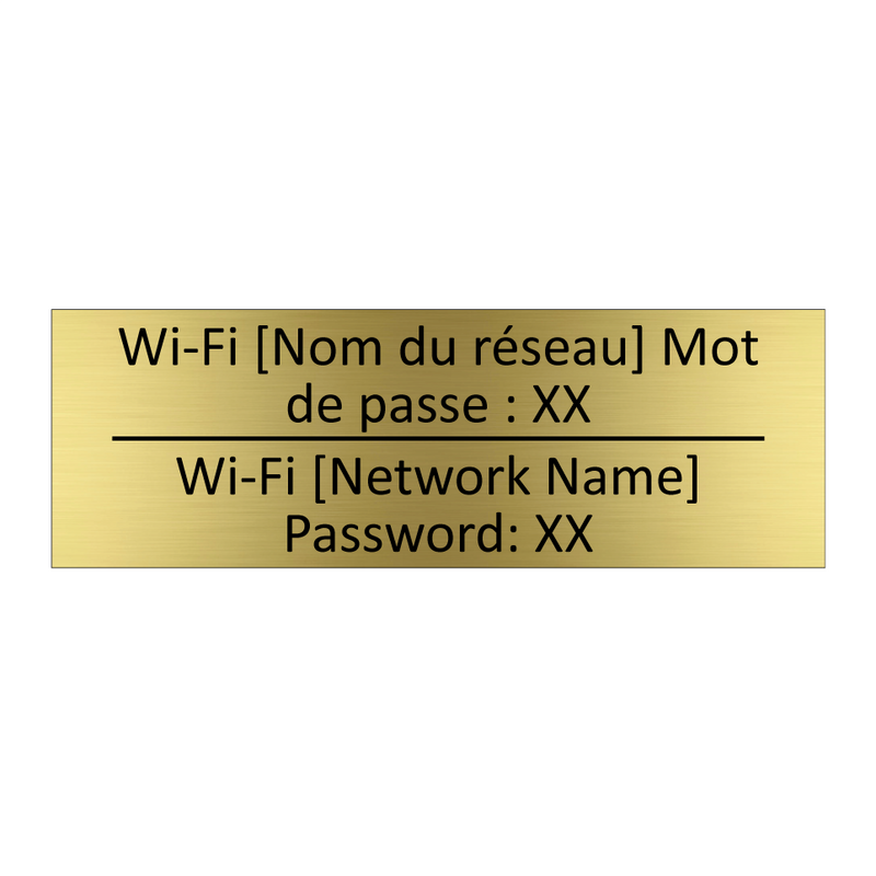 Wi-Fi [Nom du réseau] Mot de passe  /.../ - Wi-Fi [Network Name] Password:  /.../