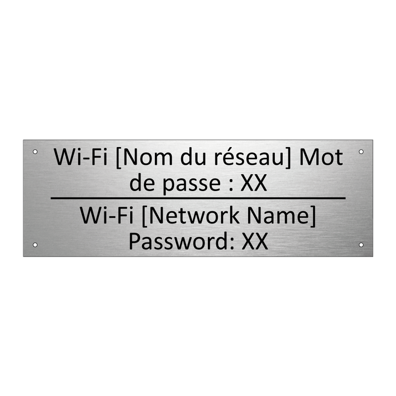 Wi-Fi [Nom du réseau] Mot de passe  /.../ - Wi-Fi [Network Name] Password:  /.../