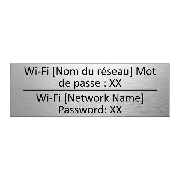 Wi-Fi [Nom du réseau] Mot de passe  /.../ - Wi-Fi [Network Name] Password:  /.../