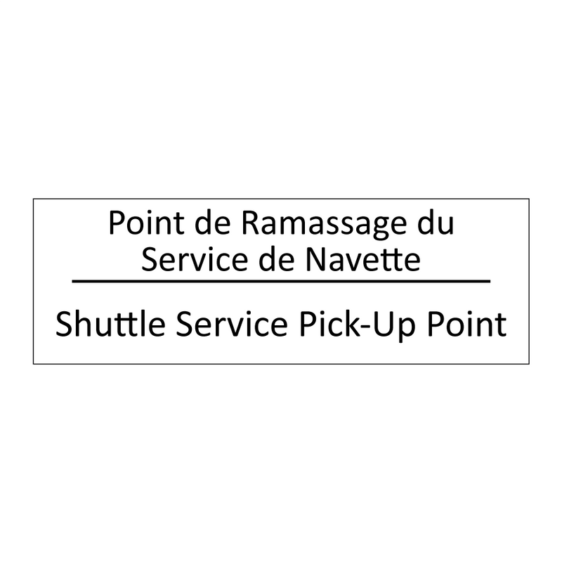 Point de Ramassage du Service  /.../ - Shuttle Service Pick-Up Point