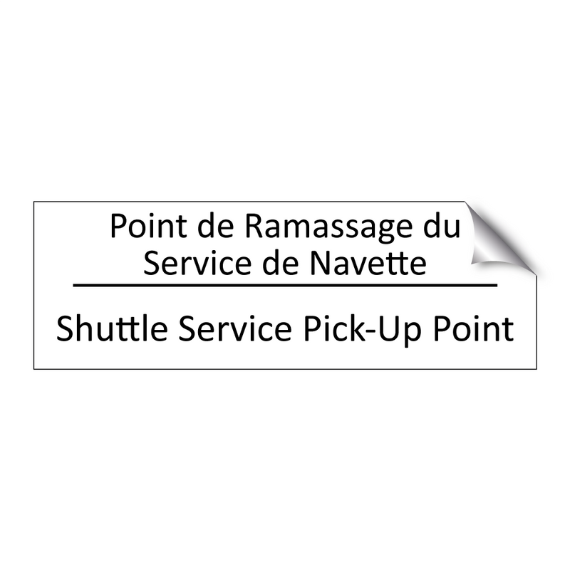 Point de Ramassage du Service  /.../ - Shuttle Service Pick-Up Point