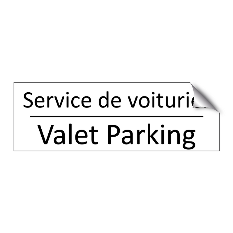 Service de voiturier - Valet Parking