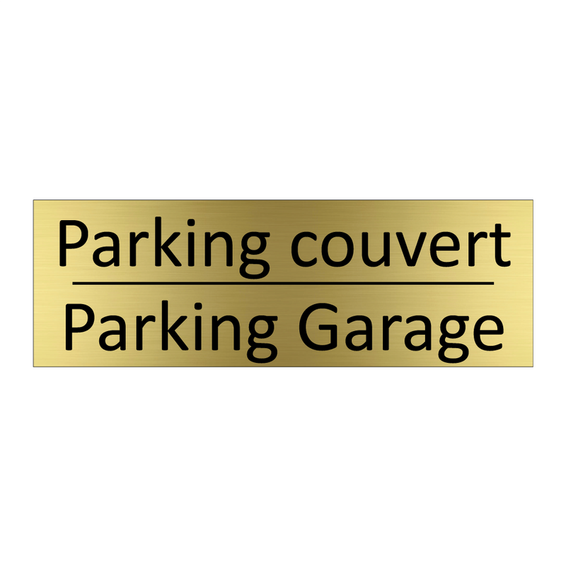Parking couvert - Parking Garage
