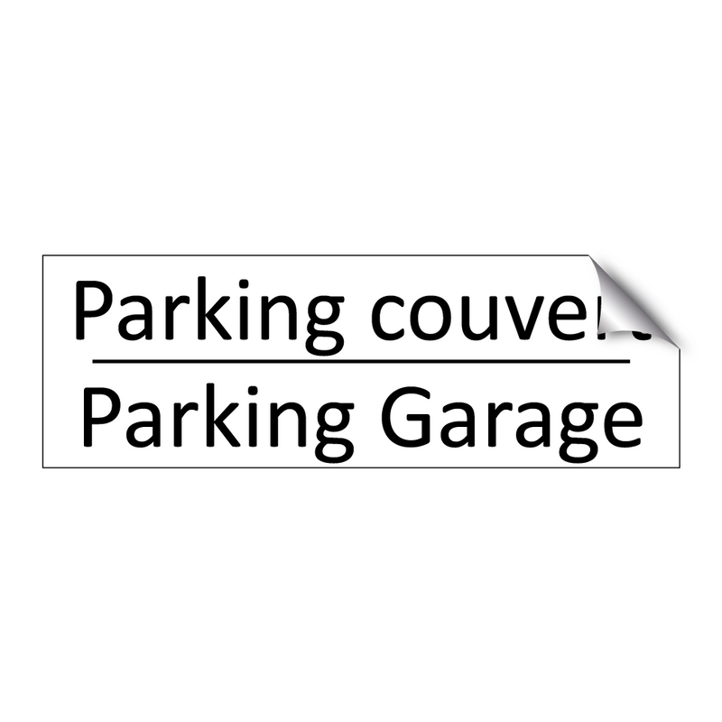 Parking couvert - Parking Garage