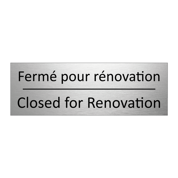Fermé pour rénovation - Closed for Renovation