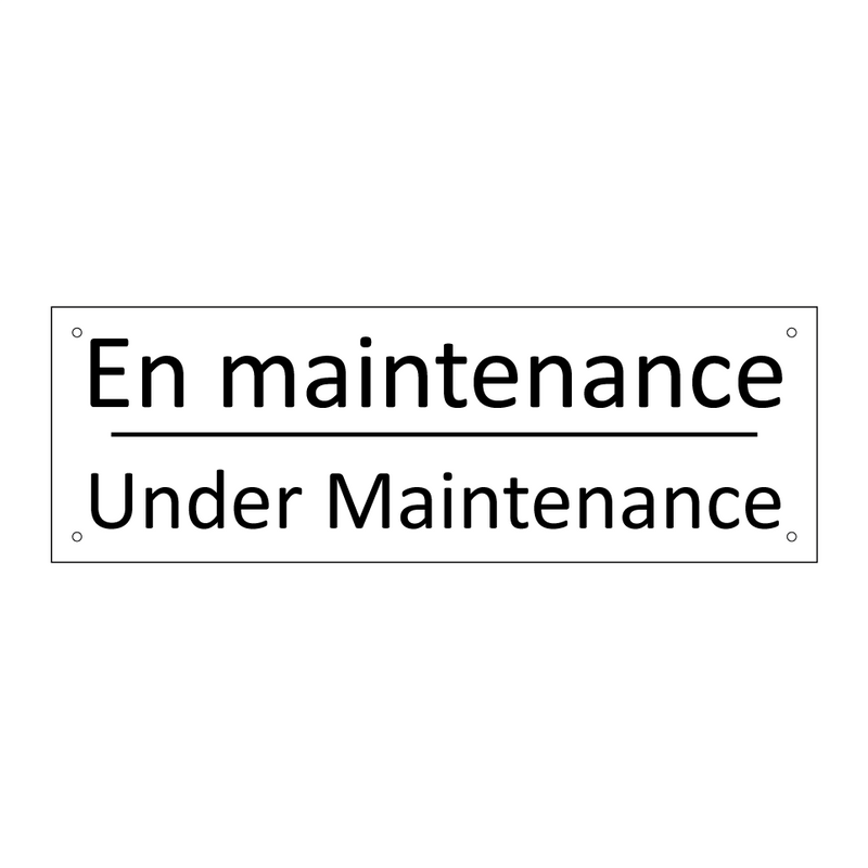 En maintenance - Under Maintenance