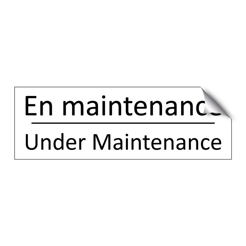 En maintenance - Under Maintenance