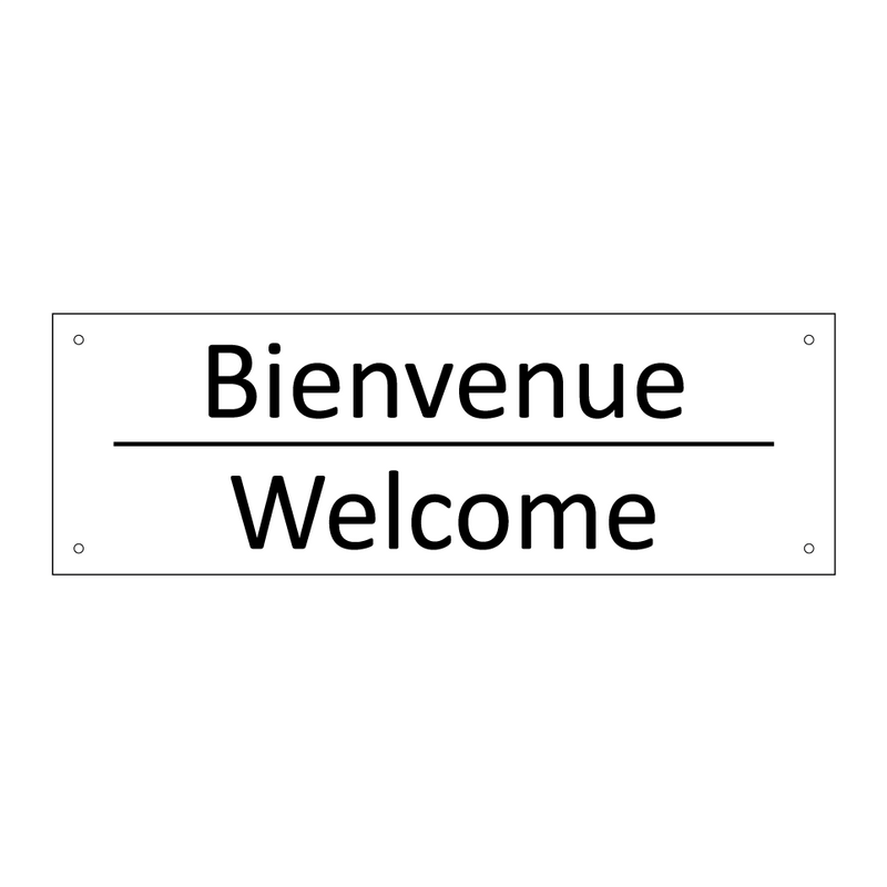 Bienvenue - Welcome