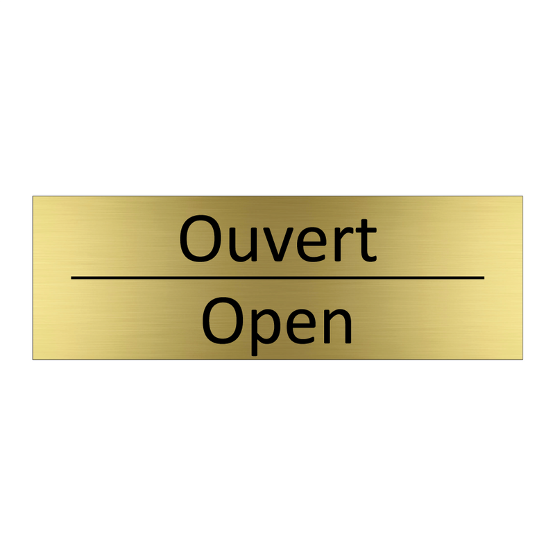 Ouvert - Open