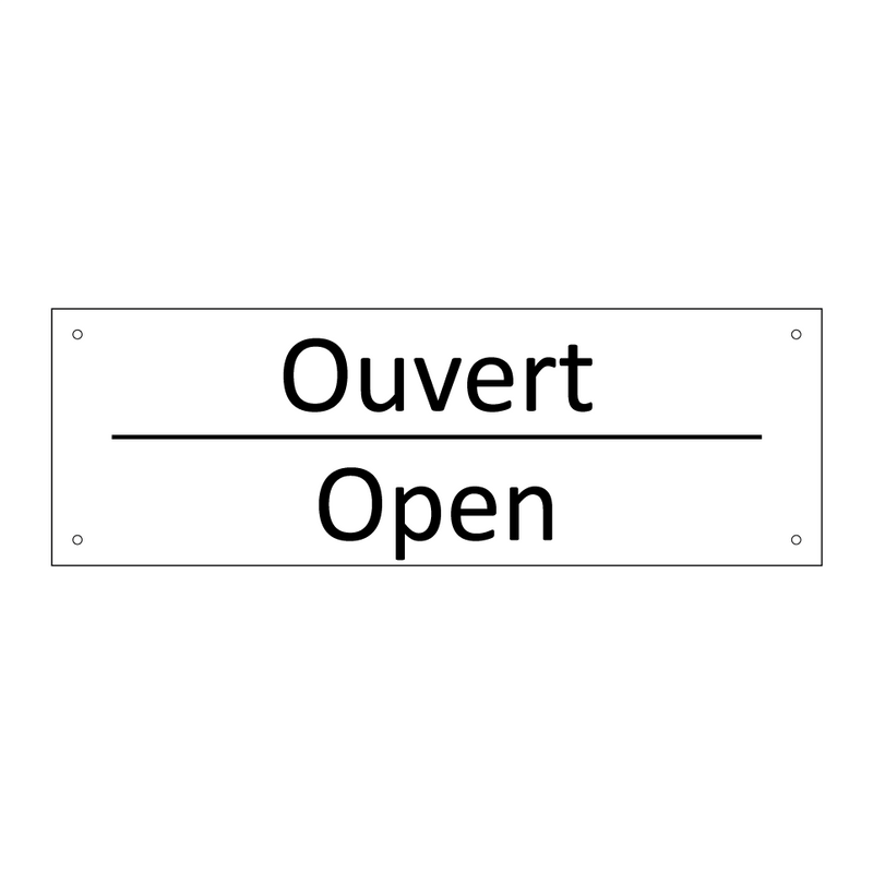 Ouvert - Open