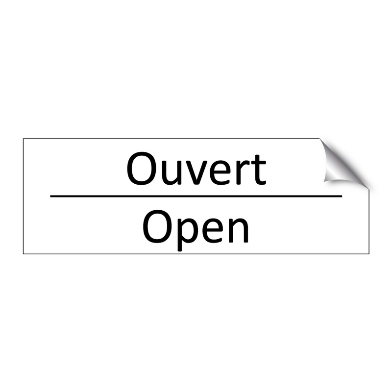 Ouvert - Open