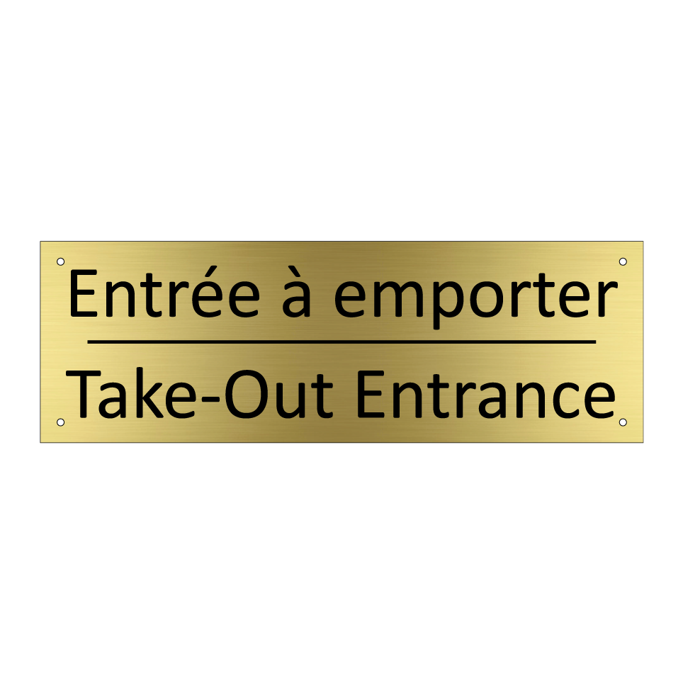 Entrée à emporter - Take-Out Entrance