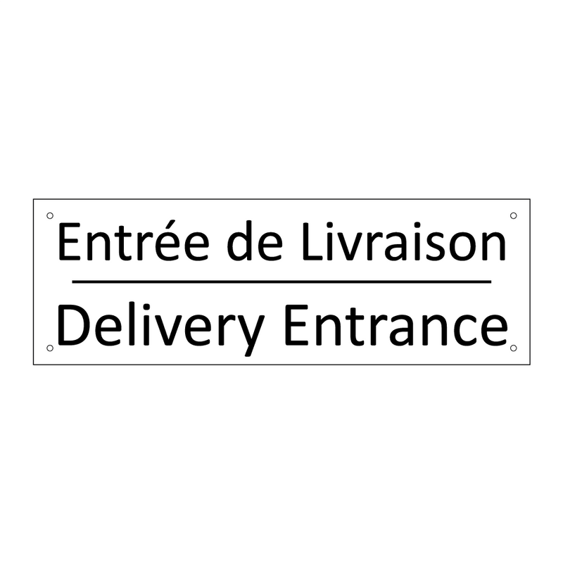 Entrée de Livraison - Delivery Entrance