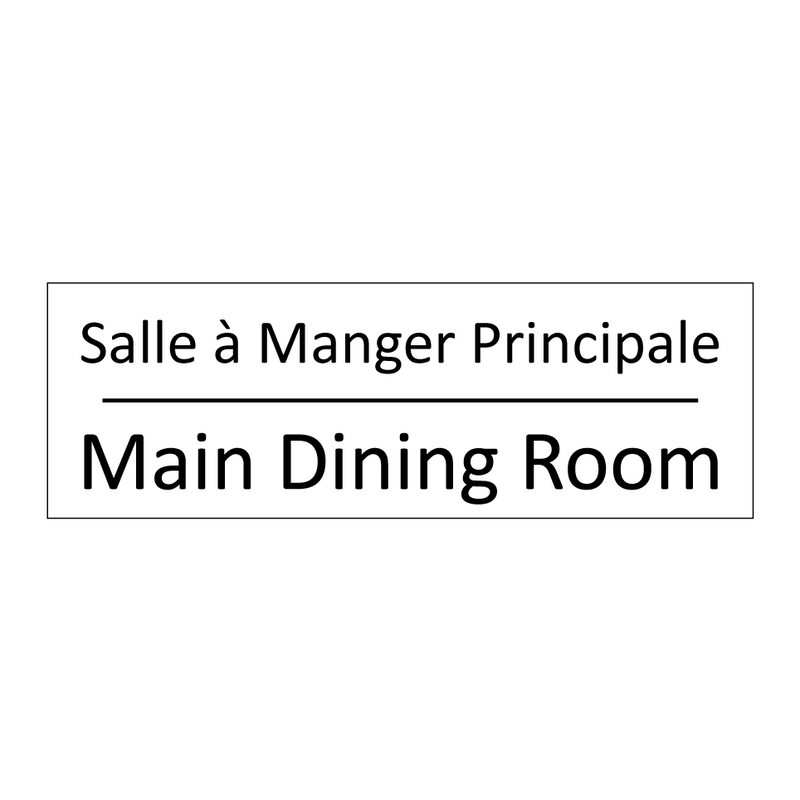 Salle à Manger Principale - Main Dining Room
