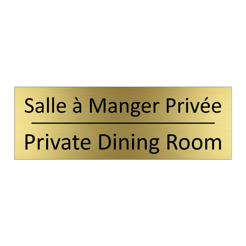 Salle à Manger Privée - Private Dining Room