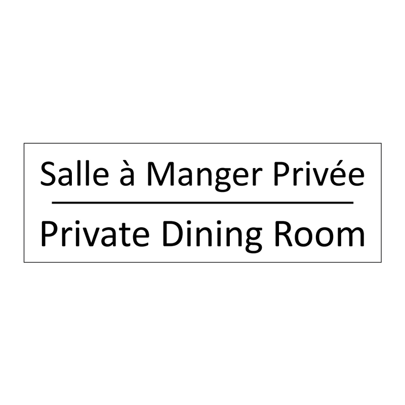Salle à Manger Privée - Private Dining Room