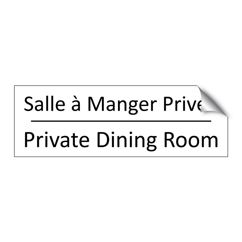 Salle à Manger Privée - Private Dining Room