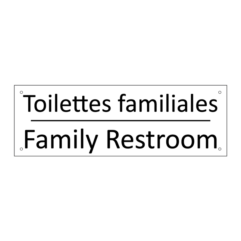 Toilettes familiales - Family Restroom