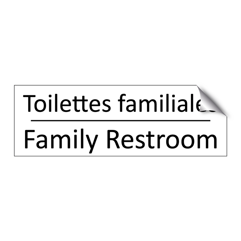 Toilettes familiales - Family Restroom