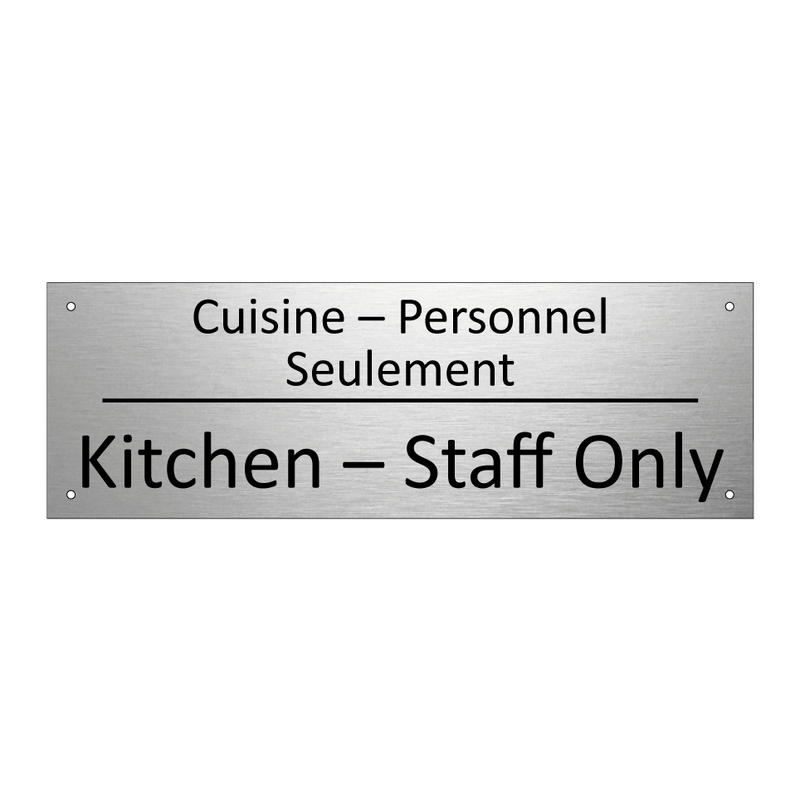 Cuisine – Personnel Seulement - Kitchen – Staff Only
