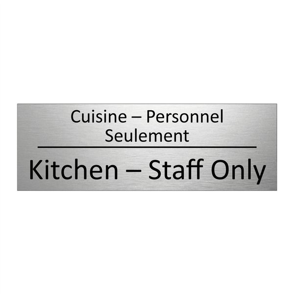Cuisine – Personnel Seulement - Kitchen – Staff Only