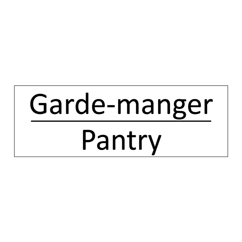 Garde-manger - Pantry