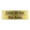 Zone de bar - Bar Area