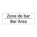 Zone de bar - Bar Area