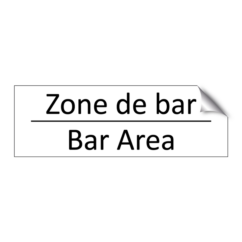 Zone de bar - Bar Area