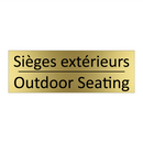 Sièges extérieurs - Outdoor Seating