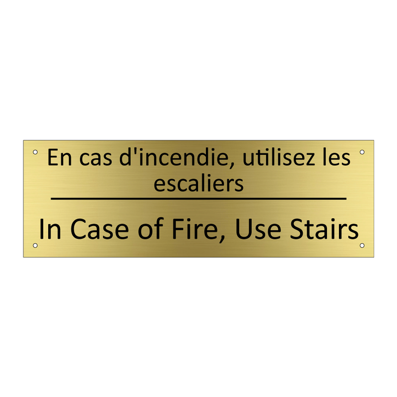 En cas d'incendie, utilisez les  /.../ - In Case of Fire, Use Stairs