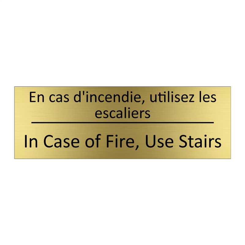 En cas d'incendie, utilisez les  /.../ - In Case of Fire, Use Stairs