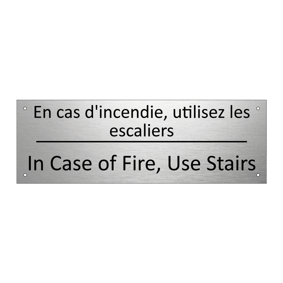 En cas d'incendie, utilisez les  /.../ - In Case of Fire, Use Stairs