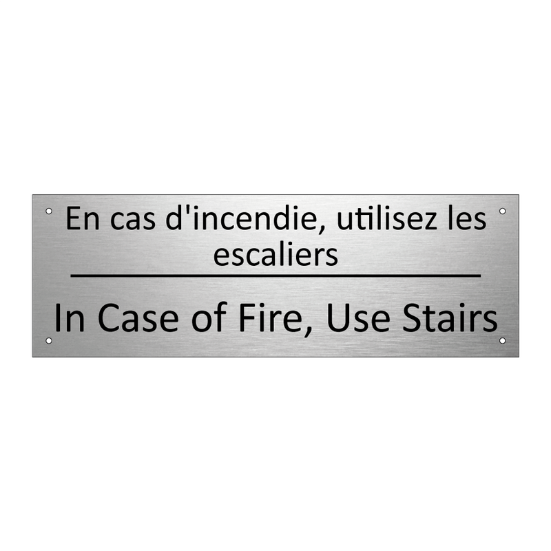 En cas d'incendie, utilisez les  /.../ - In Case of Fire, Use Stairs