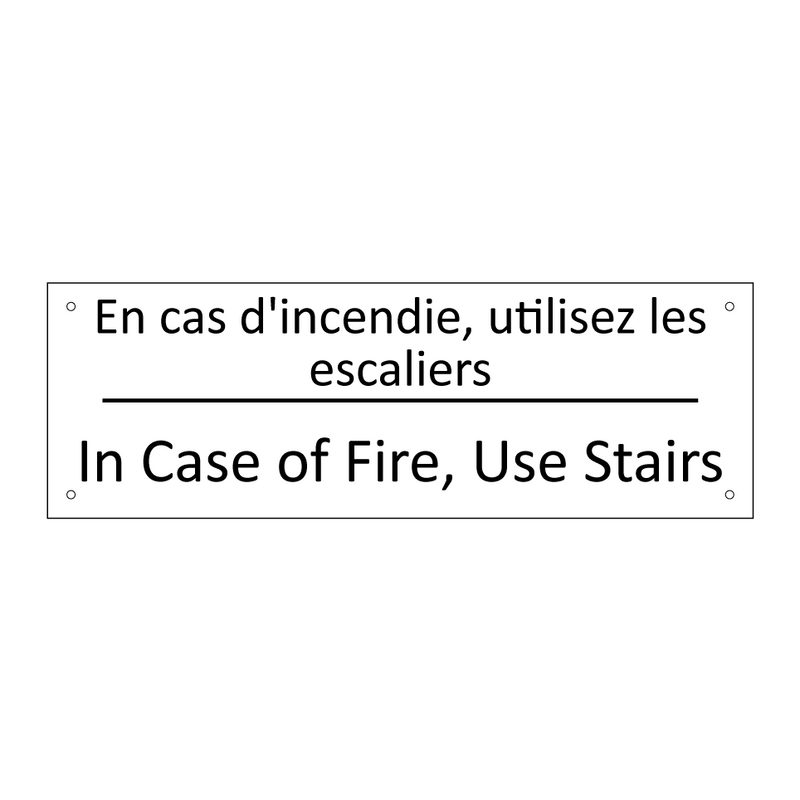 En cas d'incendie, utilisez les  /.../ - In Case of Fire, Use Stairs