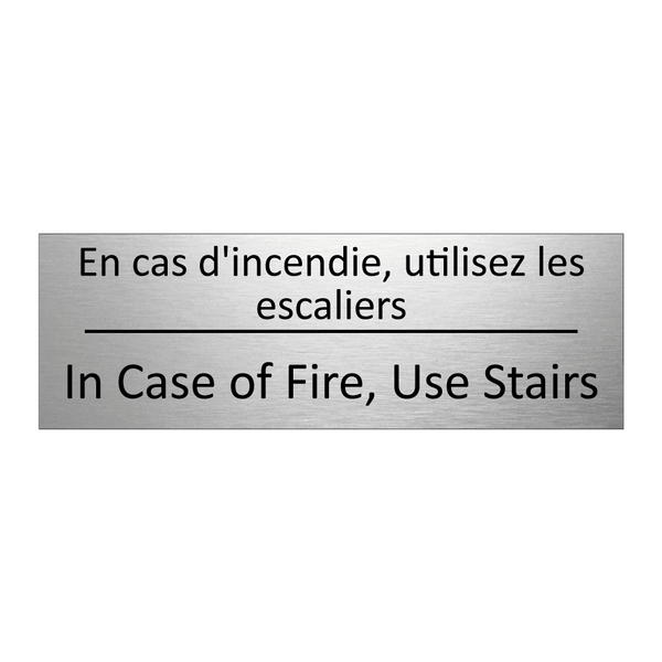 En cas d'incendie, utilisez les  /.../ - In Case of Fire, Use Stairs