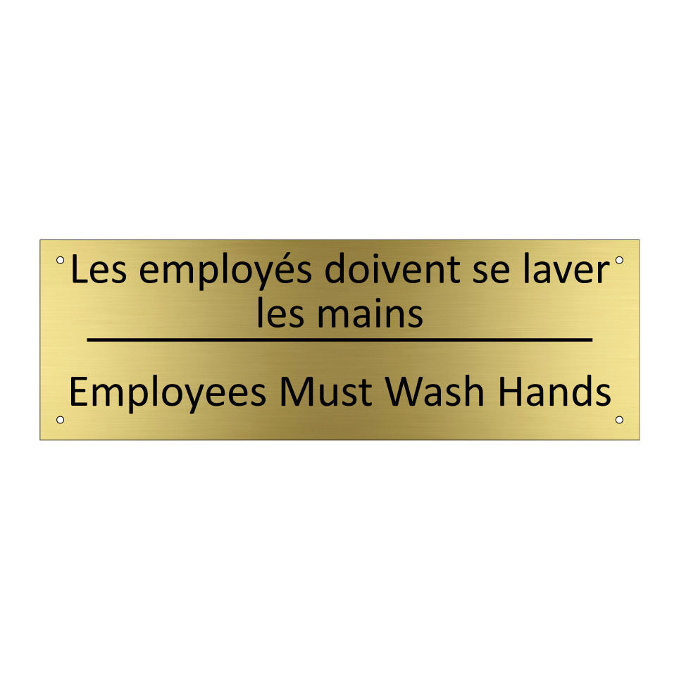 Les employés doivent se laver  /.../ - Employees Must Wash Hands