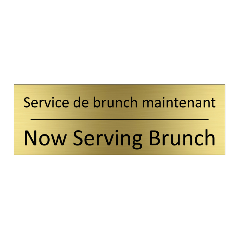 Service de brunch maintenant - Now Serving Brunch