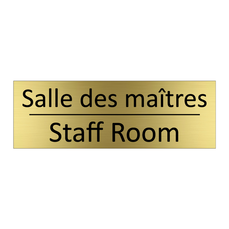 Salle des maîtres - Staff Room