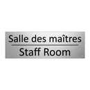 Salle des maîtres - Staff Room