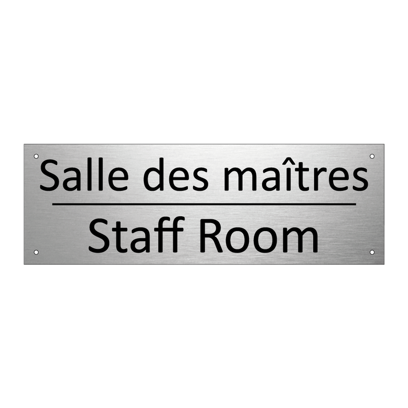 Salle des maîtres - Staff Room