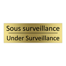 Sous surveillance - Under Surveillance
