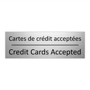 Cartes de crédit acceptées - Credit Cards Accepted
