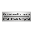 Cartes de crédit acceptées - Credit Cards Accepted