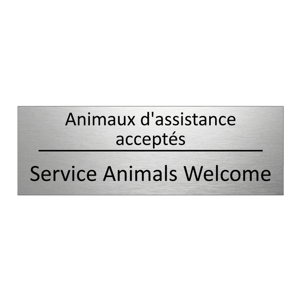 Animaux d'assistance acceptés - Service Animals Welcome